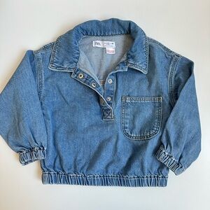 Zara Toddler Denim Pullover shirt